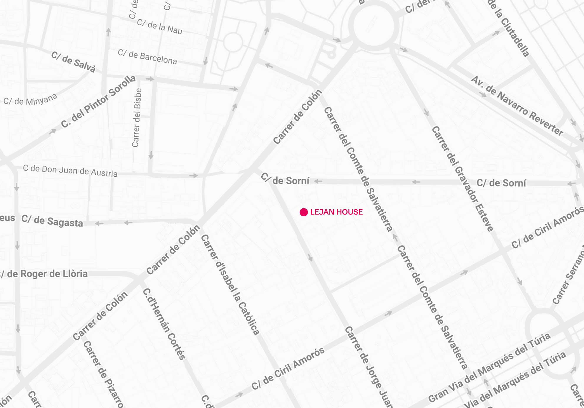 Mapa — Lejan House Valencia, Calle de Jorge Juan 3