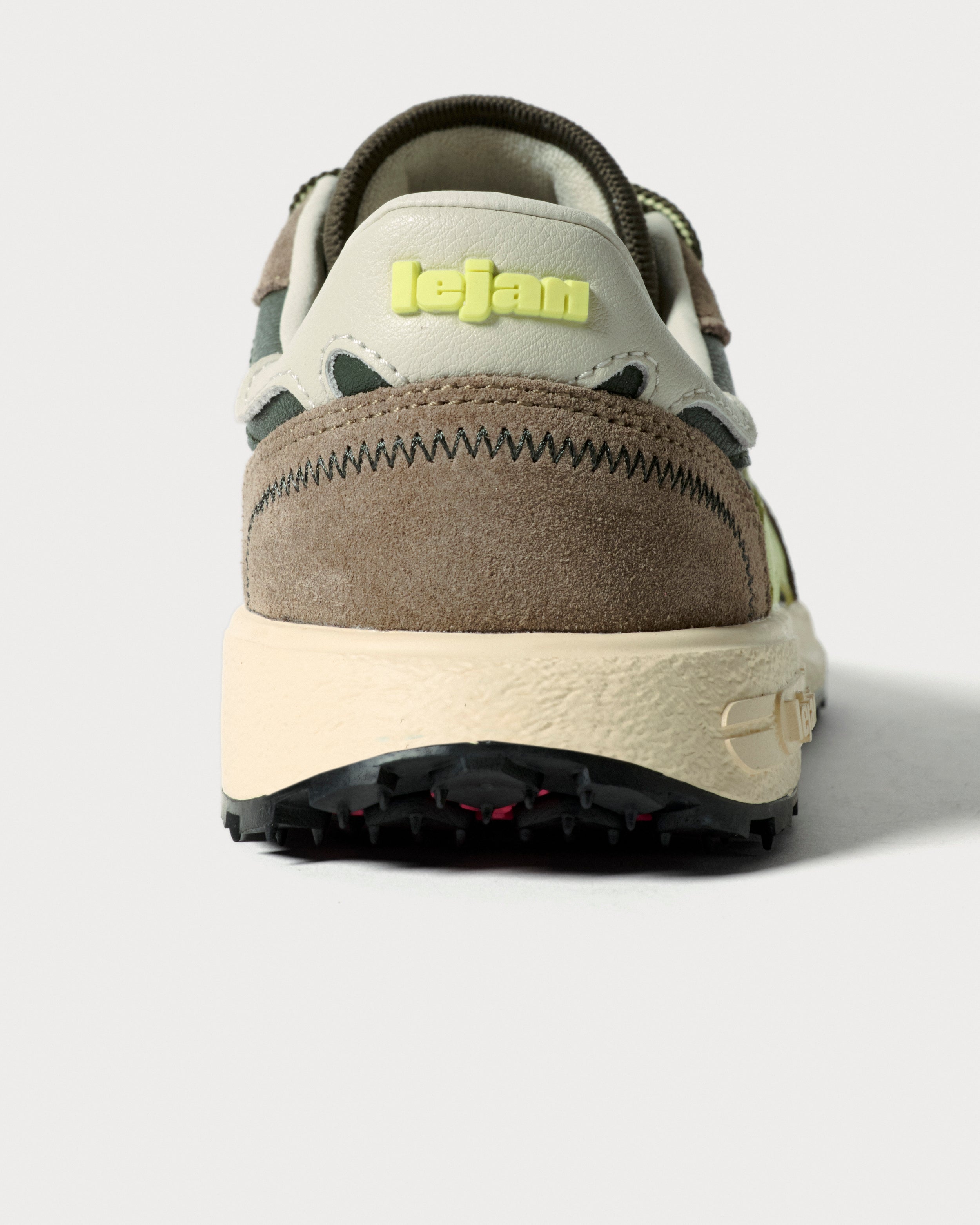 Lejan Melrose Dark Olive / Lime - vista trasera del talon