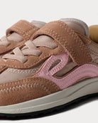 Lejan Melrose Kids Rose / Candy Pink - detalle del logo y mediasuela