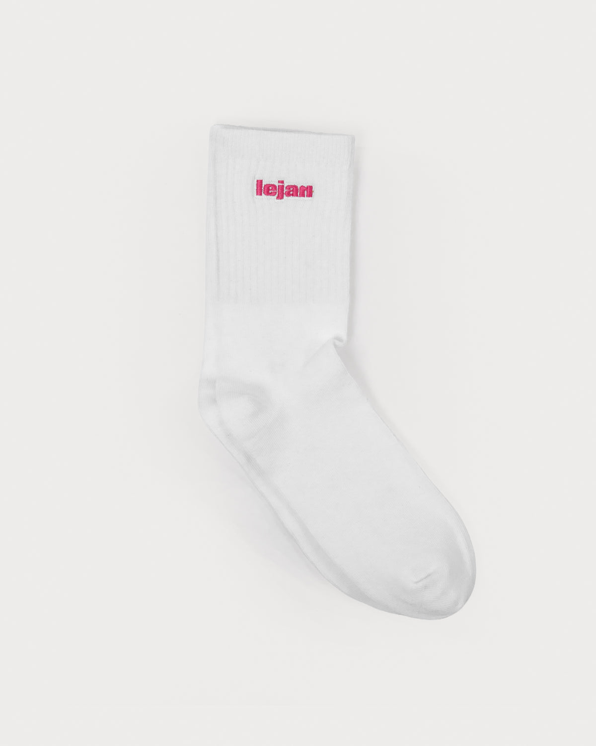 Calcetin barefoot Lejan blanco con logo rosa